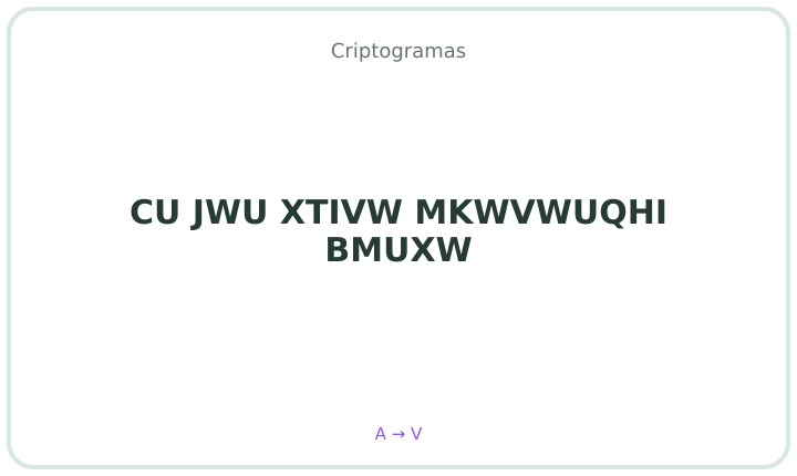Criptograma em português 5