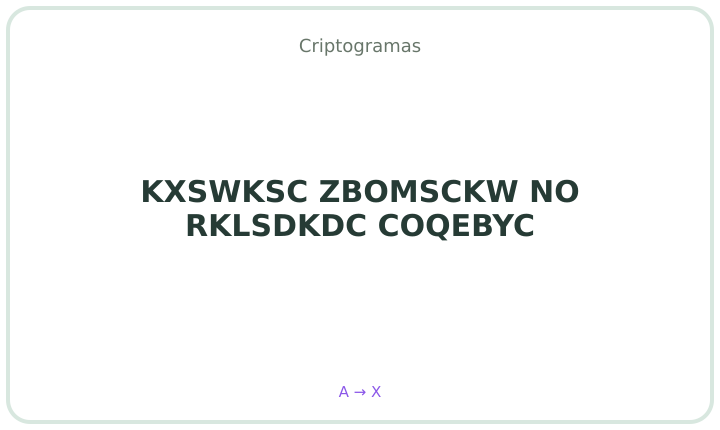 Criptograma em português 7