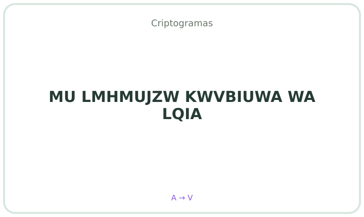 Criptograma em português 14