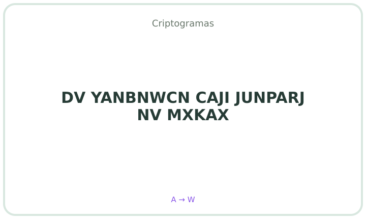 Criptograma em português 15