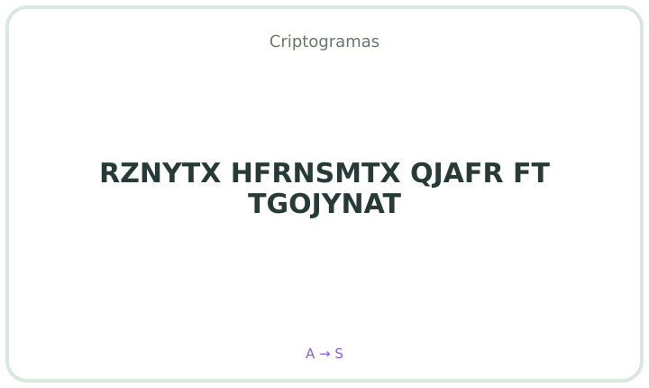 Criptograma em português 20