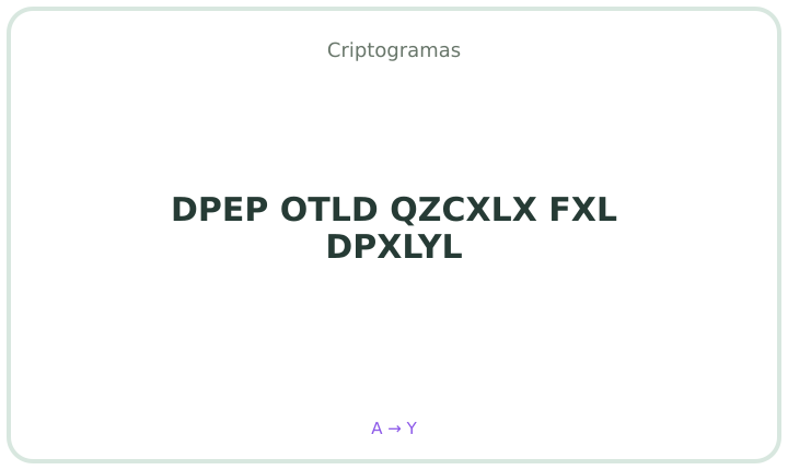 Criptograma em português 26