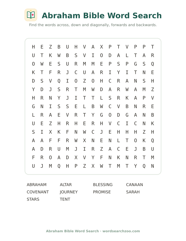 Abraham Bible word search