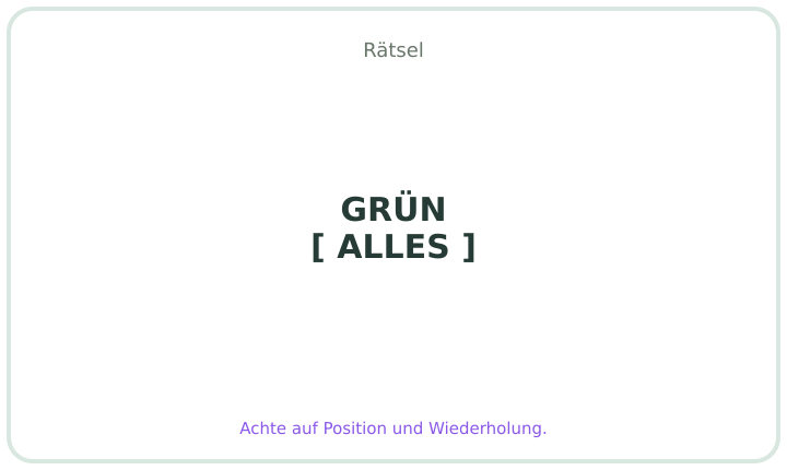 Deutsches Rebus-Rätsel Nummer 1