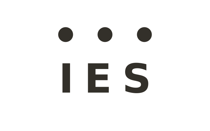 Acertijo visual: tres puntos gruesos dibujados encima de las letras I, E y S
