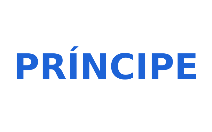 Acertijo visual: la palabra PRÍNCIPE escrita en color azul