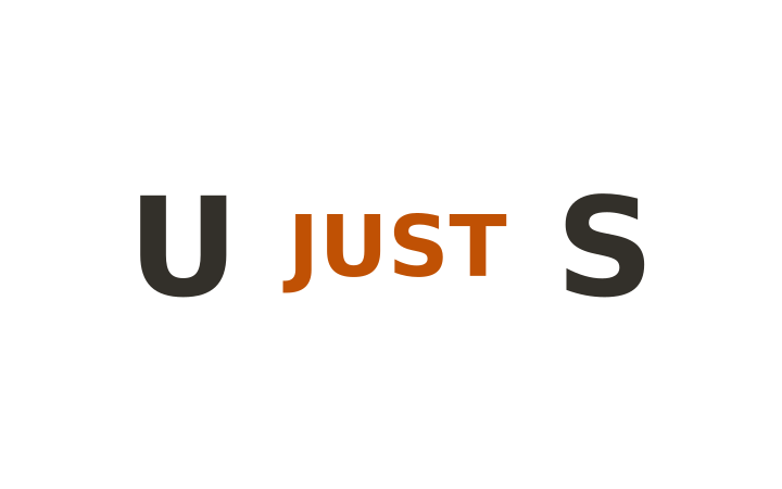 Rebus puzzle with answer: the word JUST placed between the letters U and S