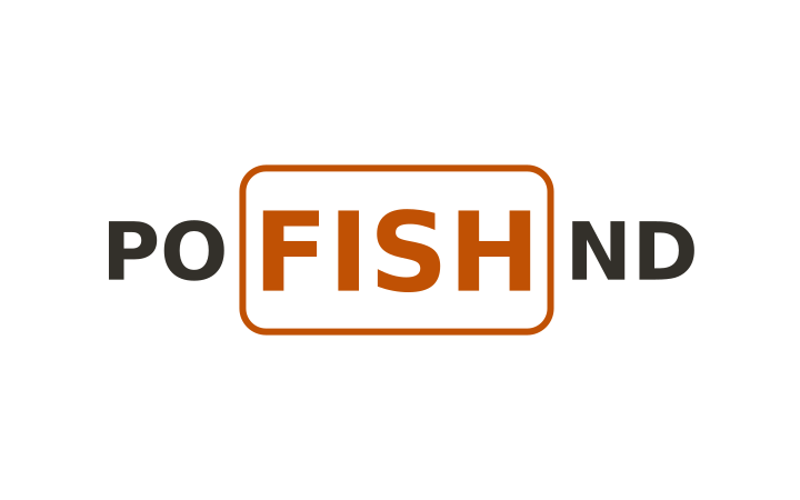 Rebus puzzle with answer: a large word FISH boxed inside the smaller word POND