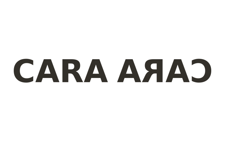 Acertijo visual con respuesta: la palabra CARA impresa dos veces, la segunda en espejo