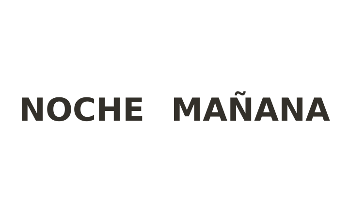 Acertijo visual con respuesta: la palabra NOCHE seguida de la palabra MAÑANA