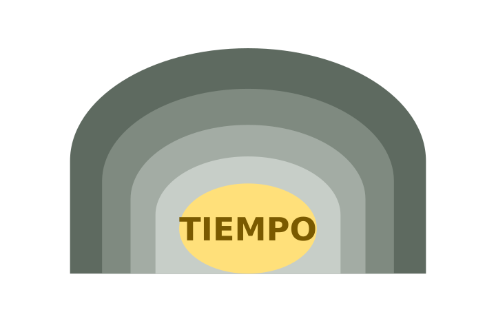 Acertijo visual con respuesta: la palabra TIEMPO al fondo iluminado de un túnel