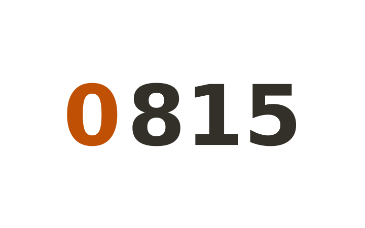 Acertijo visual con respuesta: la cifra 815 con un cero naranja pegado a su izquierda