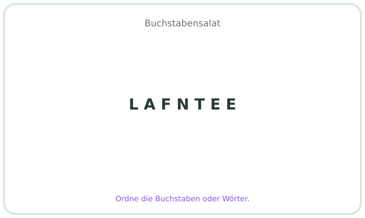 Deutscher Buchstabensalat 1
