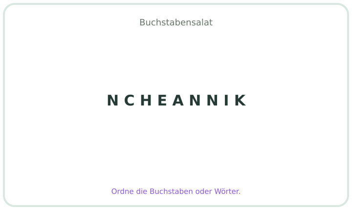 Deutscher Buchstabensalat 2