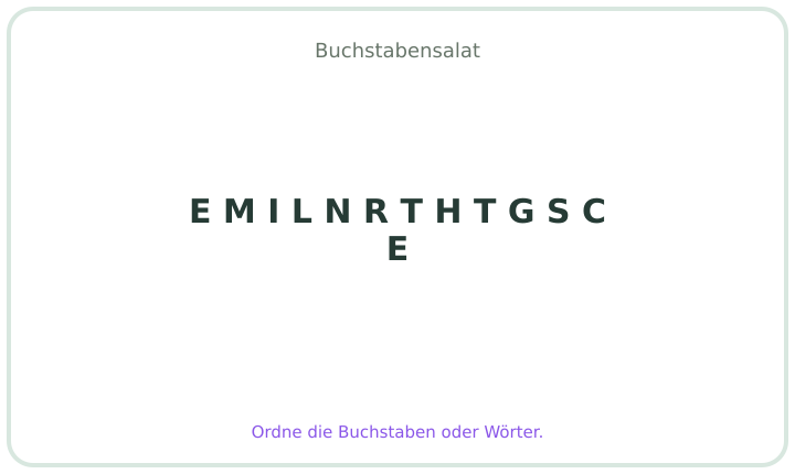 Deutscher Buchstabensalat 3
