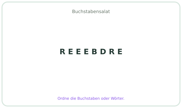 Deutscher Buchstabensalat 9