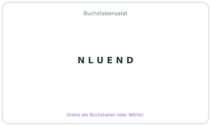 Deutscher Buchstabensalat 10