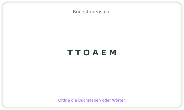 Deutscher Buchstabensalat 11