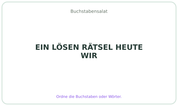 Deutscher Buchstabensalat 19