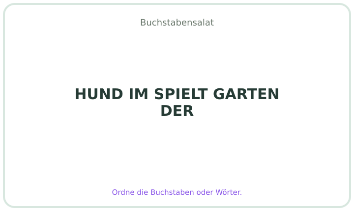 Deutscher Buchstabensalat 20