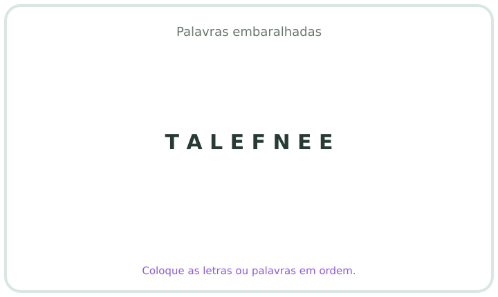 Palavra embaralhada em português 1