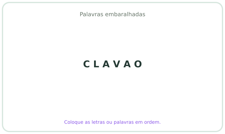 Palavra embaralhada em português 4