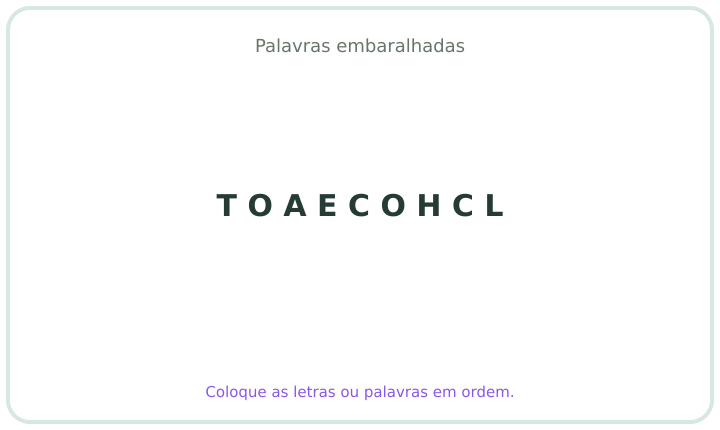 Palavra embaralhada em português 8
