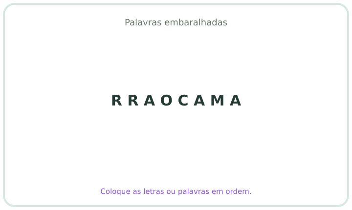 Palavra embaralhada em português 10