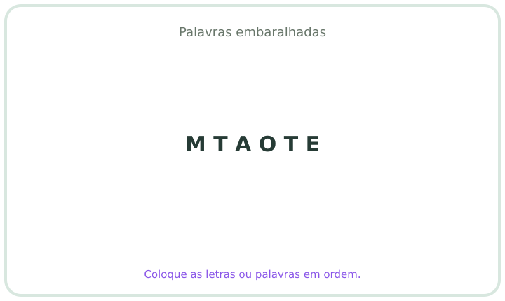 Palavra embaralhada em português 11