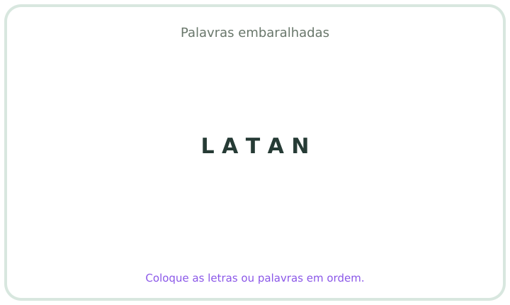 Palavra embaralhada em português 13