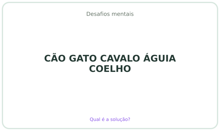 Desafio mental em português 2