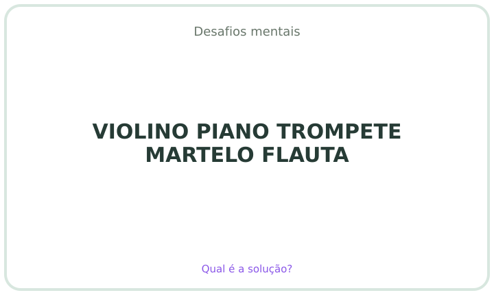 Desafio mental em português 5