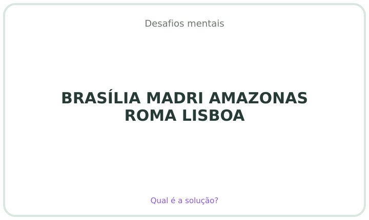 Desafio mental em português 6