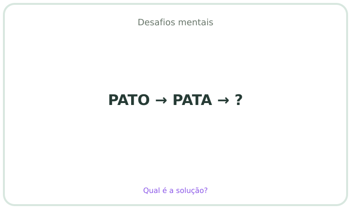 Desafio mental em português 10
