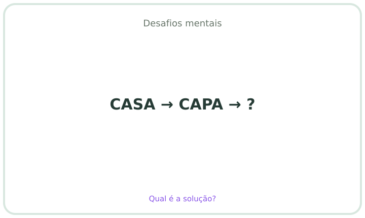 Desafio mental em português 11