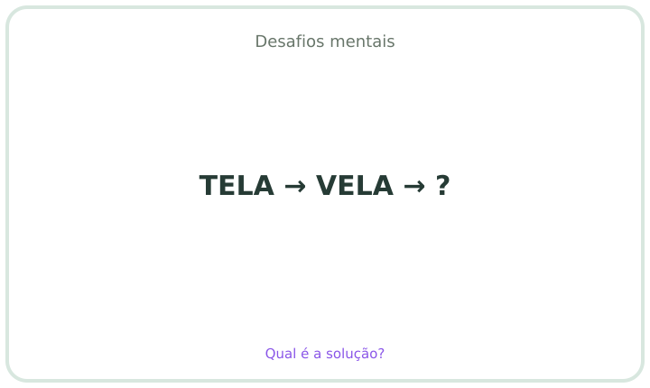 Desafio mental em português 12