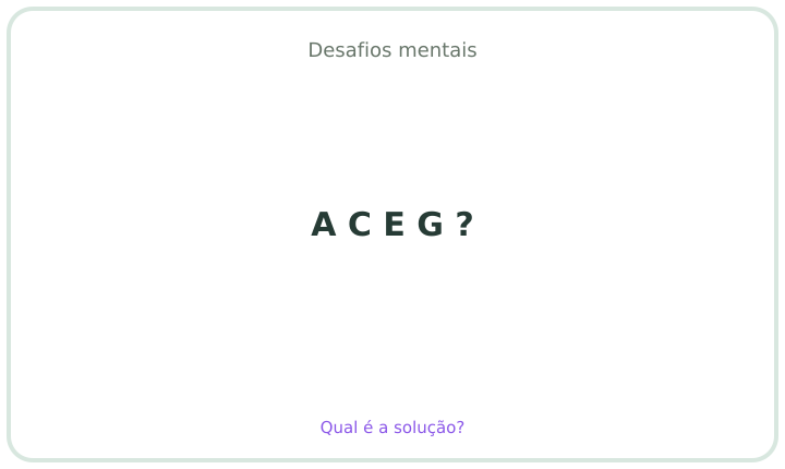 Desafio mental em português 13
