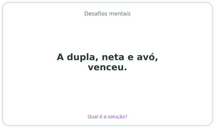 Desafio mental em português 22