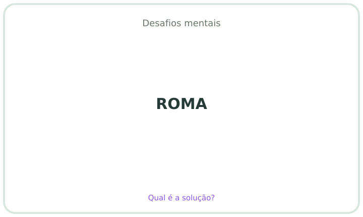 Desafio mental em português 25