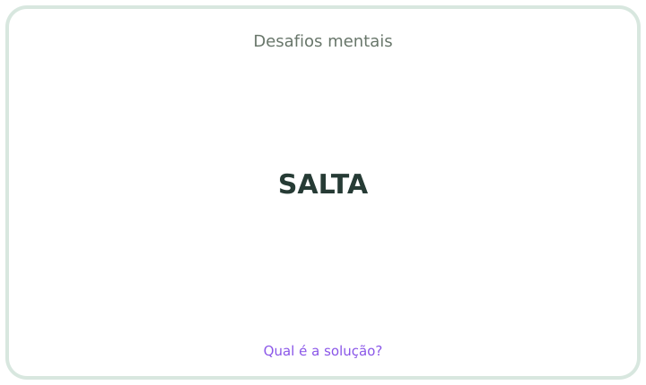 Desafio mental em português 26
