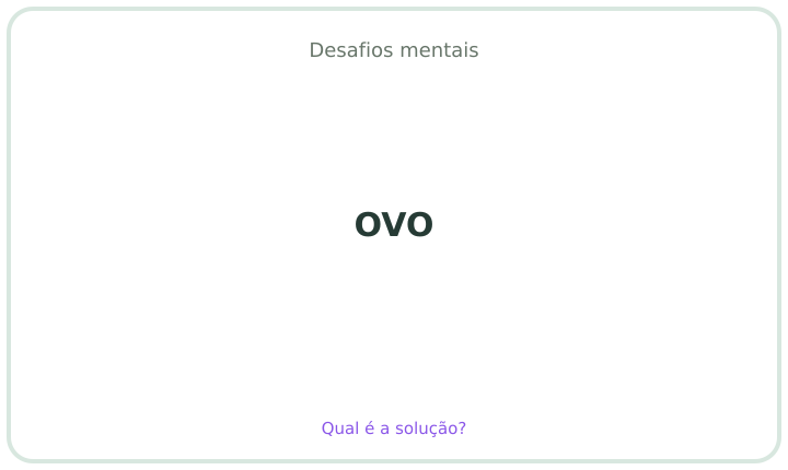 Desafio mental em português 29