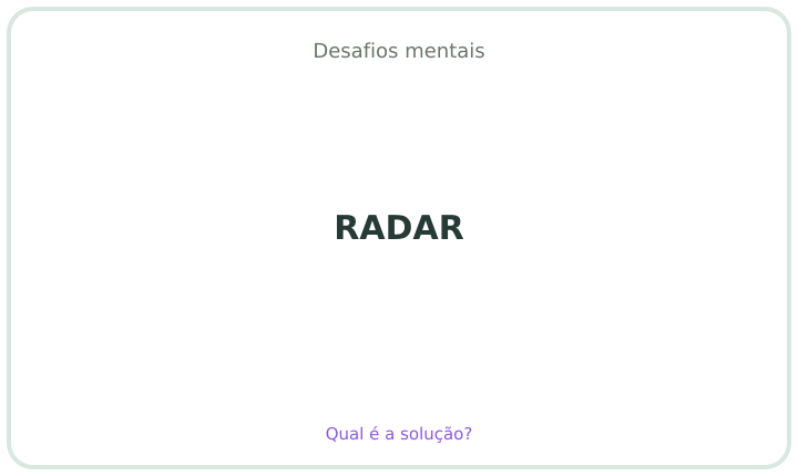 Desafio mental em português 30
